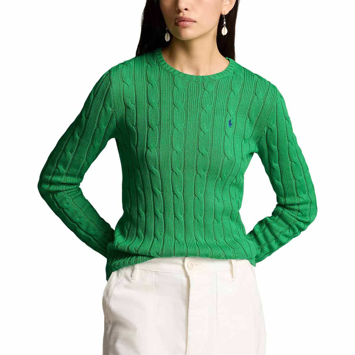 Polo Ralph Lauren Cable-Knit Cotton Crewneck Sweater